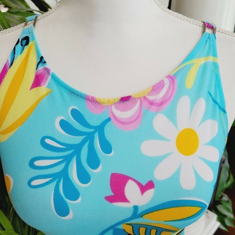 Vintage My Paris Retro Floral Tank Top France Med - Picture 5 of 11